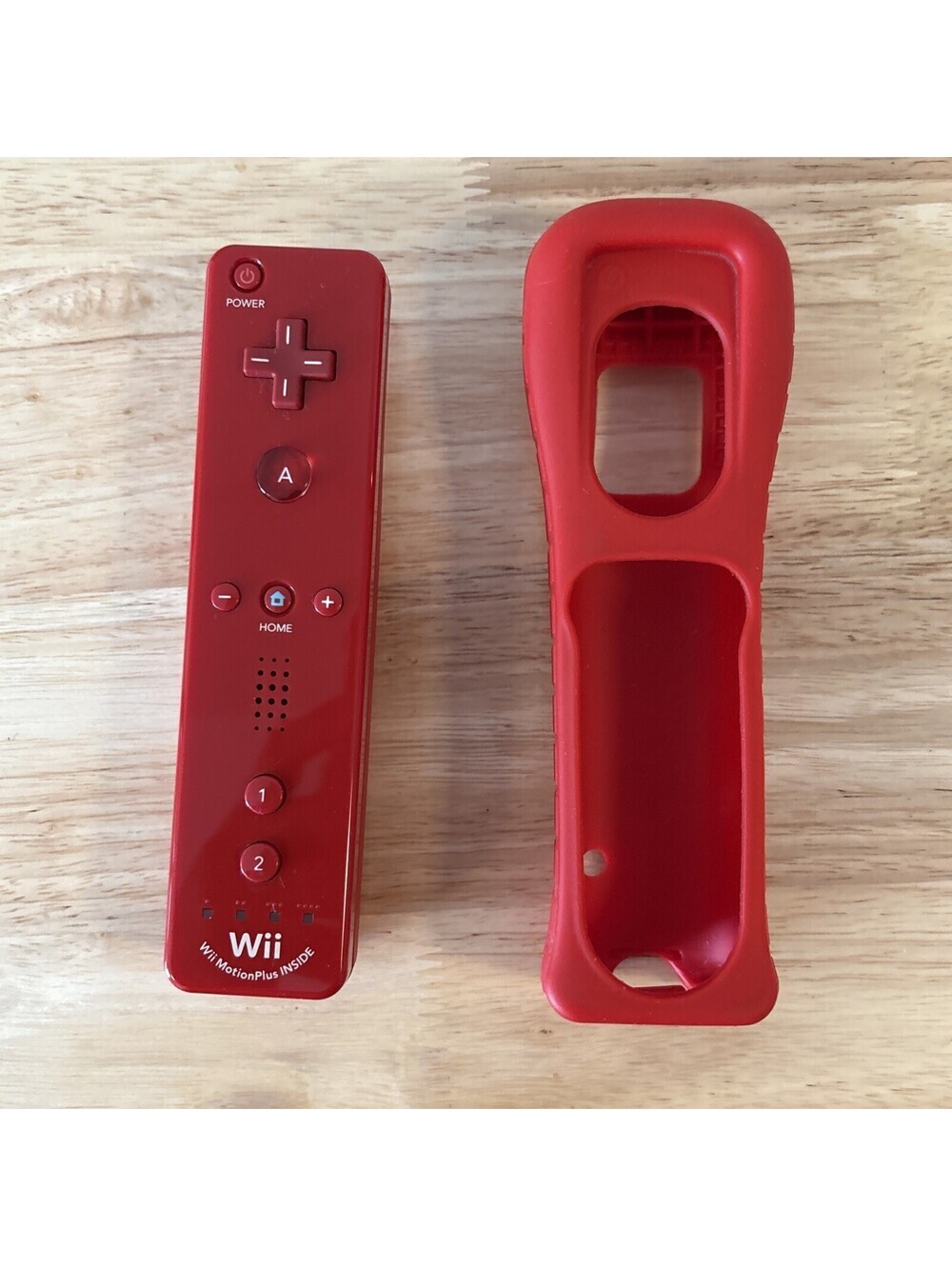 OEM Nintendo Wii & U Motion Plus Remote Controller Red RVL-036
